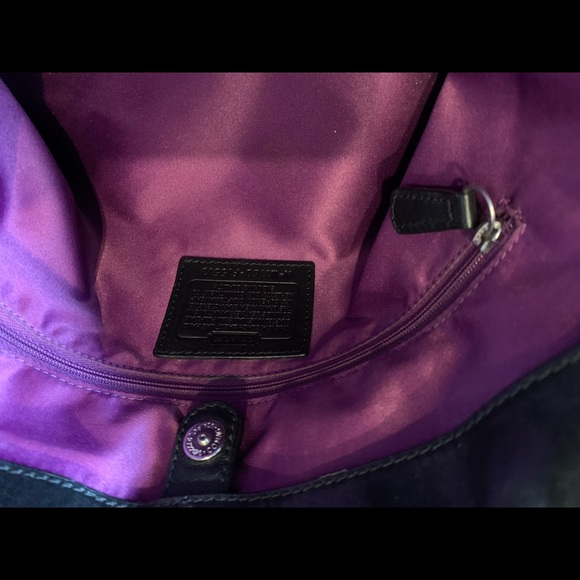 Spacious Black Coach Purse - Picture 4 of 8